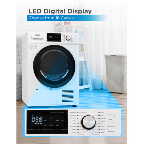 Black + Decker Black+Decker Ventless Dryer With Heat Pump, 4.4 Cu. Ft